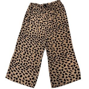 Shein Leopard Print Wide-Leg Pants size 0XL
